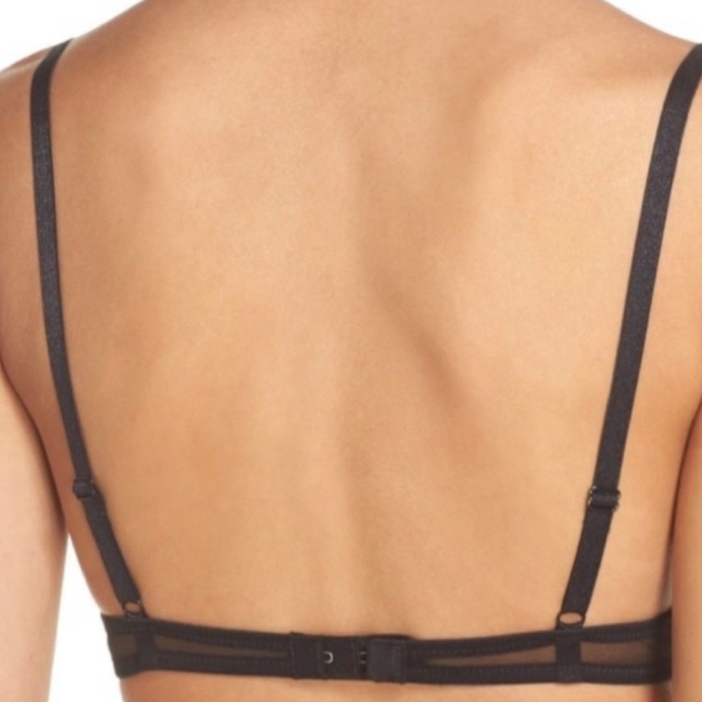 Free People Intimates Mesh Underwire Bra Black - Picture 4 of 4
